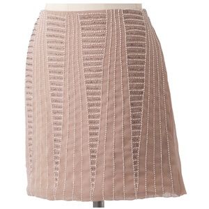 Lauren Conrad beaded taupe skirt - size small